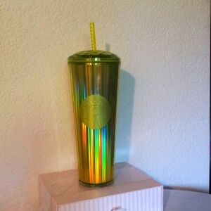 Green iridescent starbucks tumbler